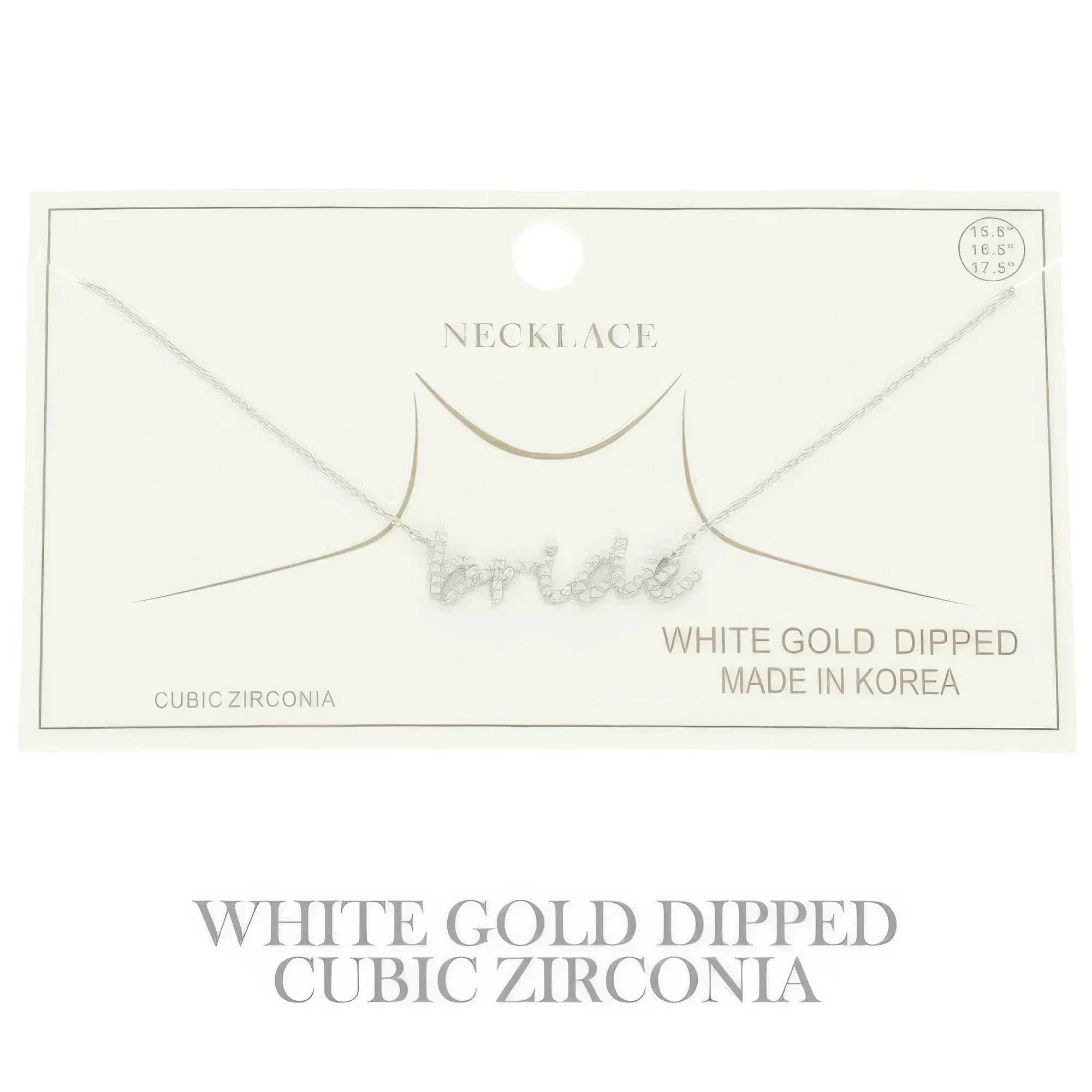 Cz Gold Plated Bride Pendant Necklace Secondary image