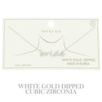 Cz Gold Plated Bride Pendant Necklace | Mixtshop LLC