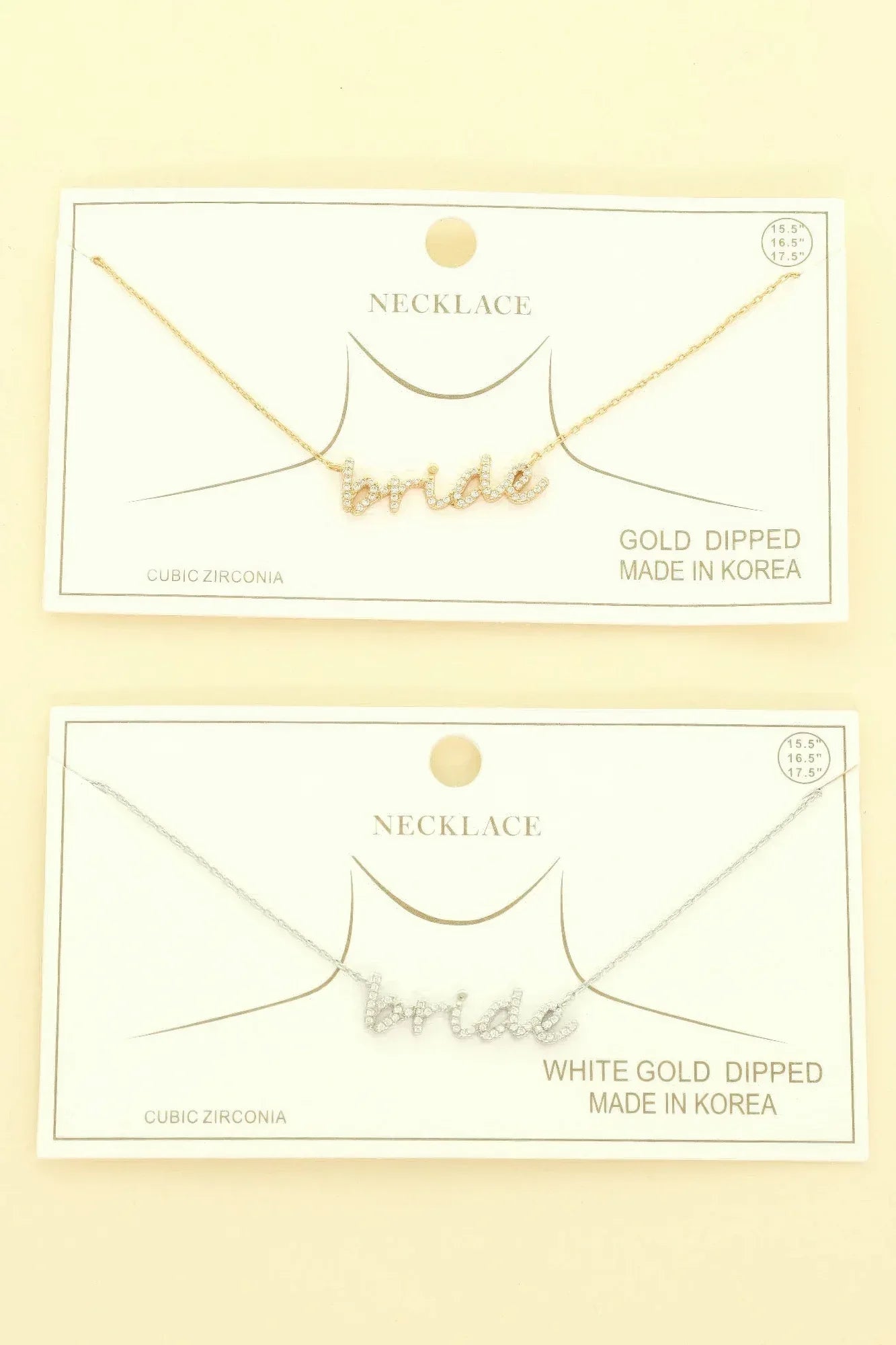 Cz Gold Plated Bride Pendant Necklace | Mixtshop LLC
