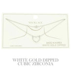 Cz Gold Plated Heart Cut Pendant Necklace | Mixtshop LLC