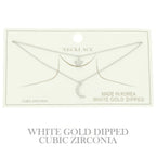 Cz Gold Plated Moon And Star Pendant Necklace | Mixtshop LLC