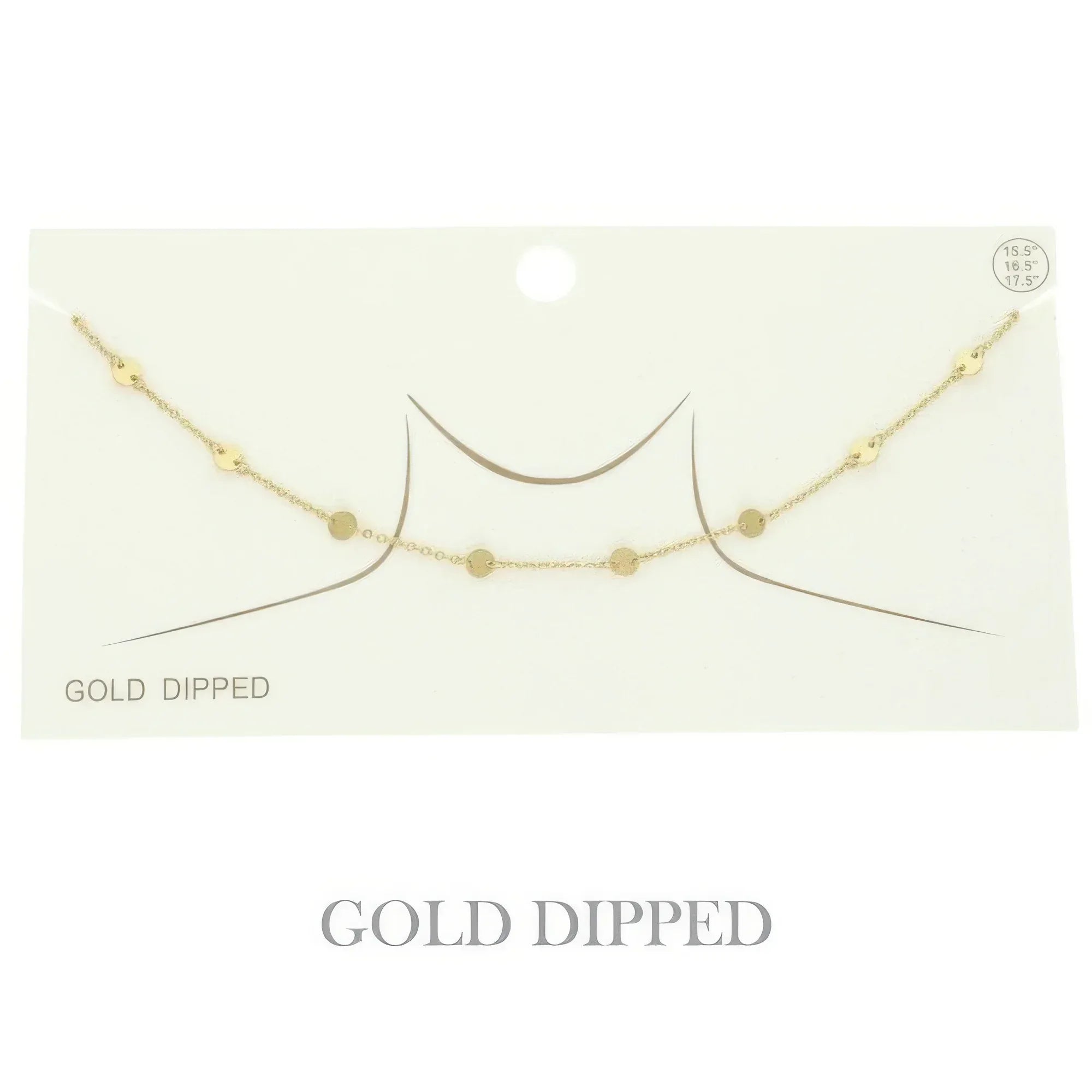Gold Plated Disc Chain Link Necklace | Mixtshop LLC Main image