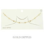 Gold Plated Disc Chain Link Necklace | Mixtshop LLC
