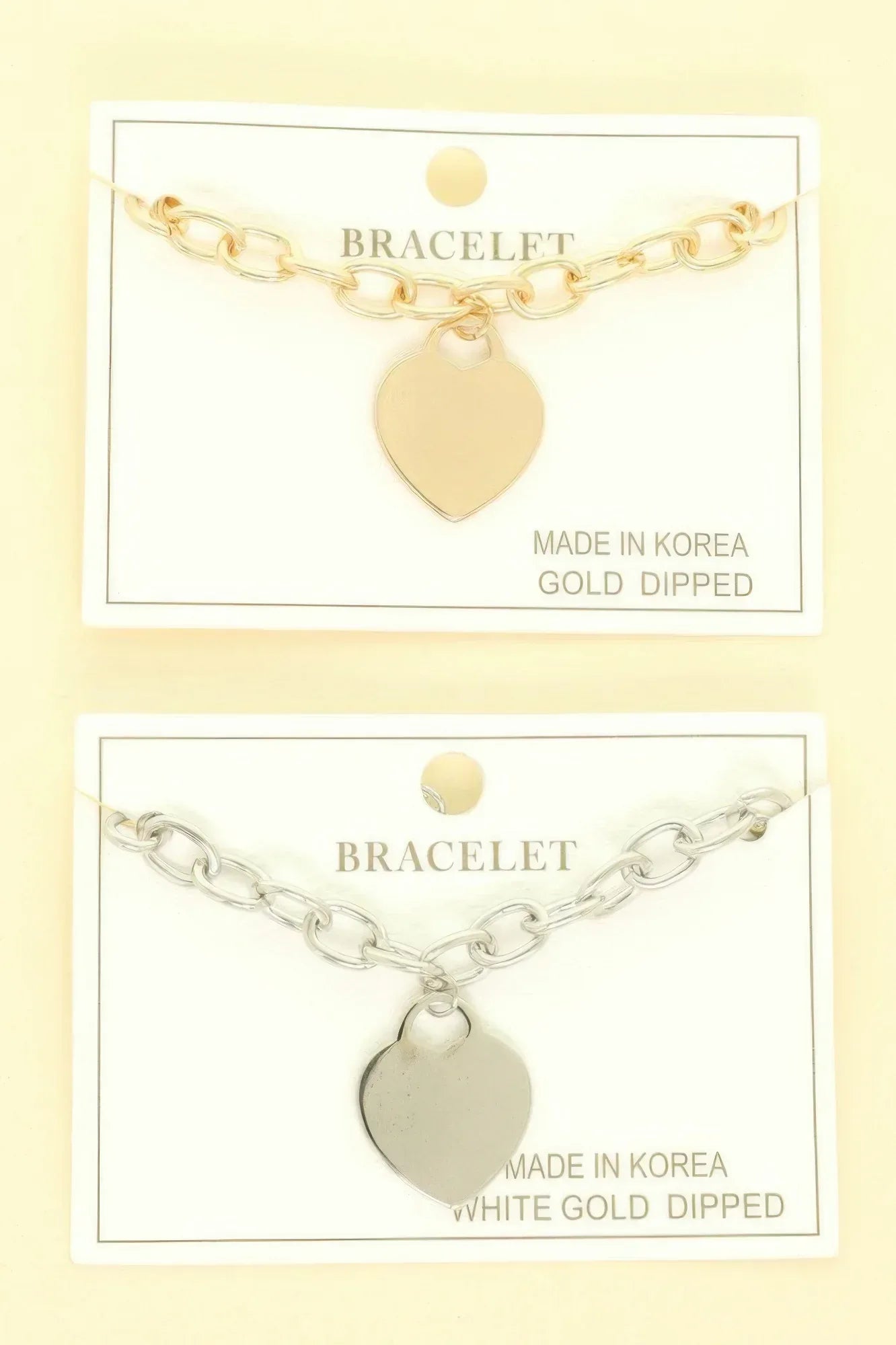 Gold Plated Heart Charm Bracelet | Mixtshop LLC