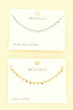 Gold Plated Disc Chain Link Bracelet | Mixtshop LLC