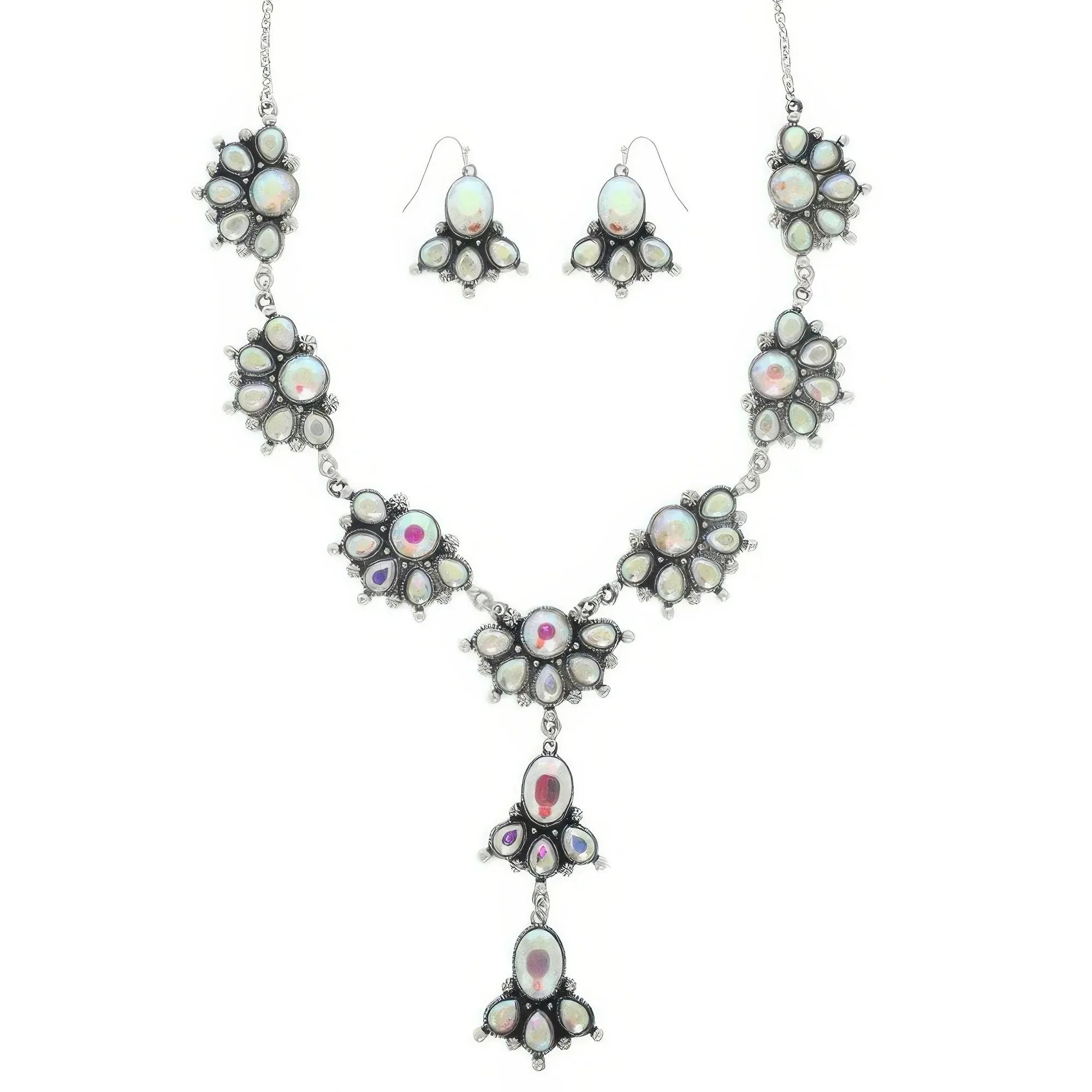 Western Jeweled Y-shaped Necklace Set Secondary image