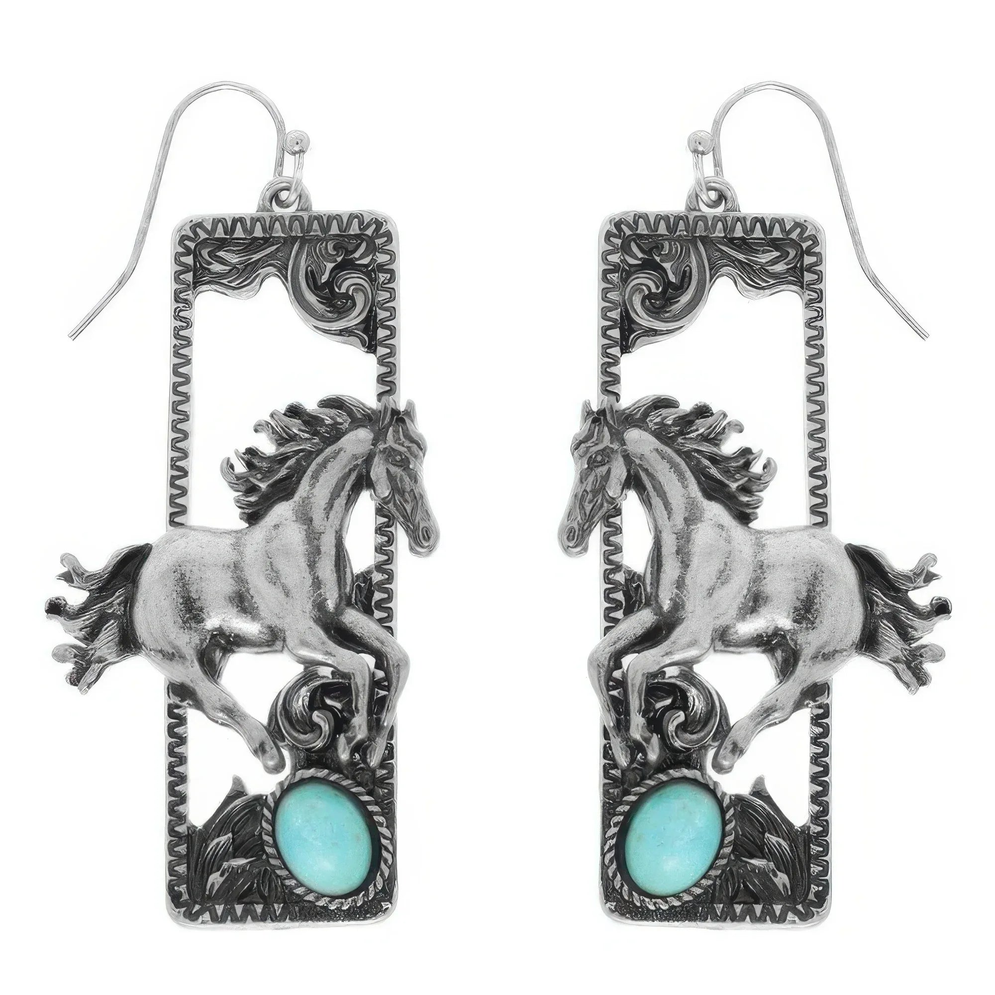 Western Wild Horse Dangle Earrings Secondary image