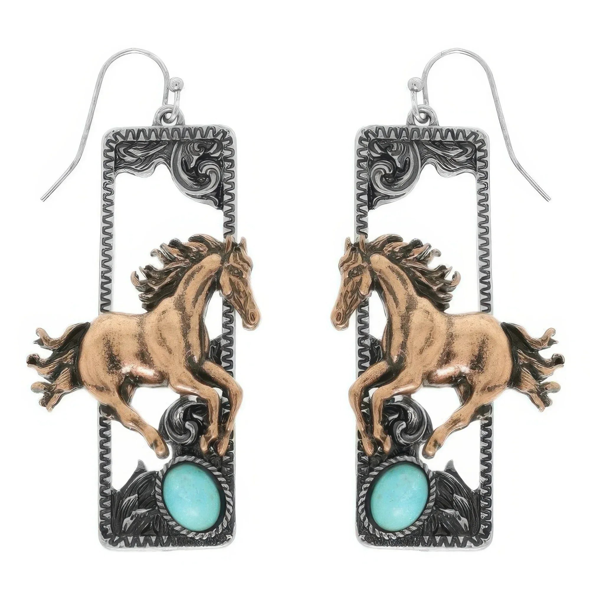 Western Wild Horse Dangle Earrings | Mixtshop LLC