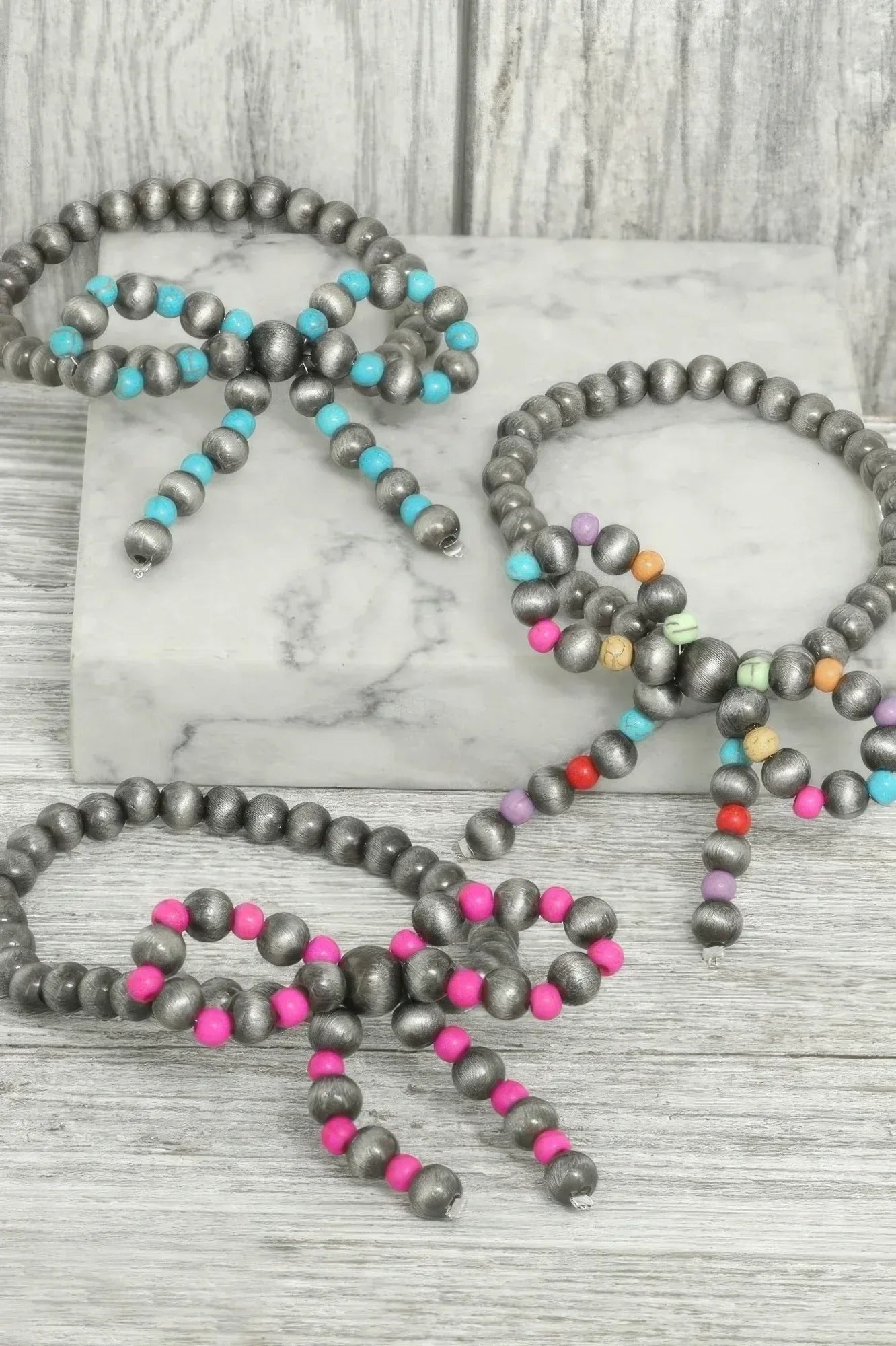 Western Bow Beaded Stretch Bracelet | Mixtshop LLC