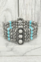 Western Rounded Rectangle Concho Bracelet | Mixtshop LLC