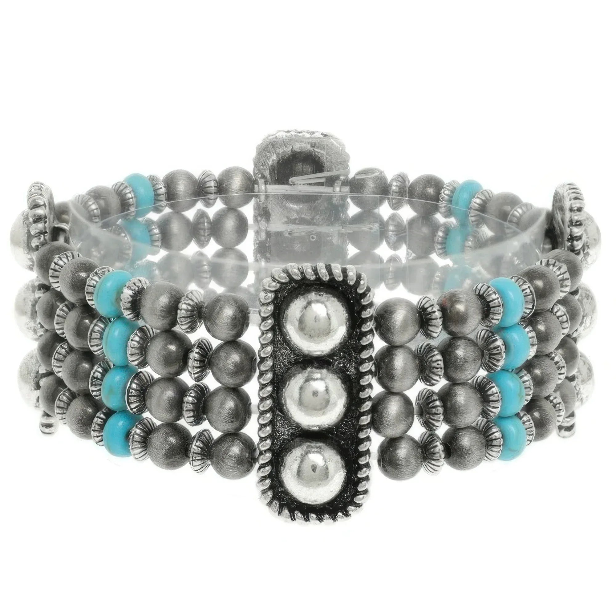 Western Rounded Rectangle Concho Bracelet | Mixtshop LLC