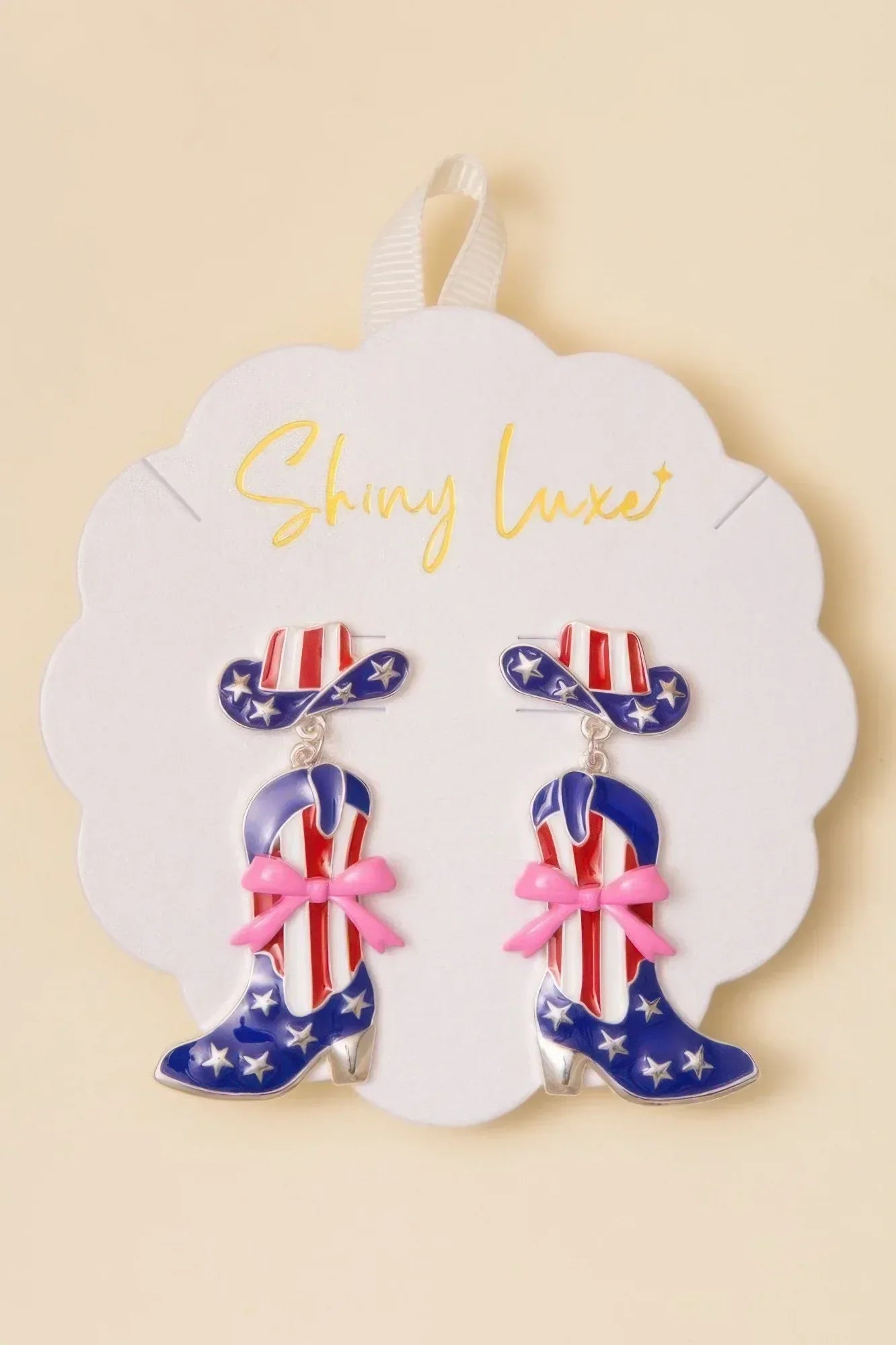 Patriotic Cowgirl Boot Post Earrings | Mixtshop LLC