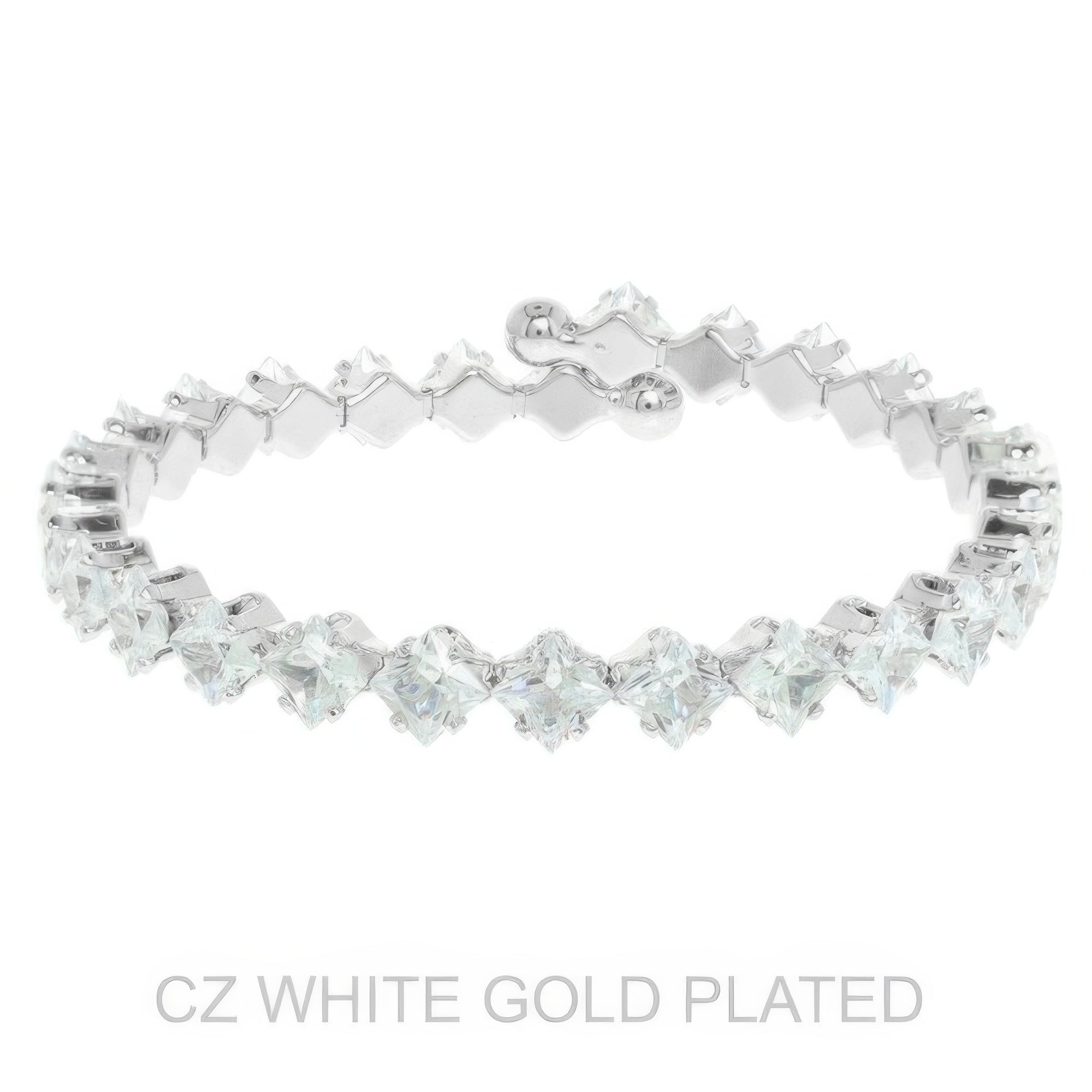 White Gold Plated Cz Tennis Bracelet Secondary image