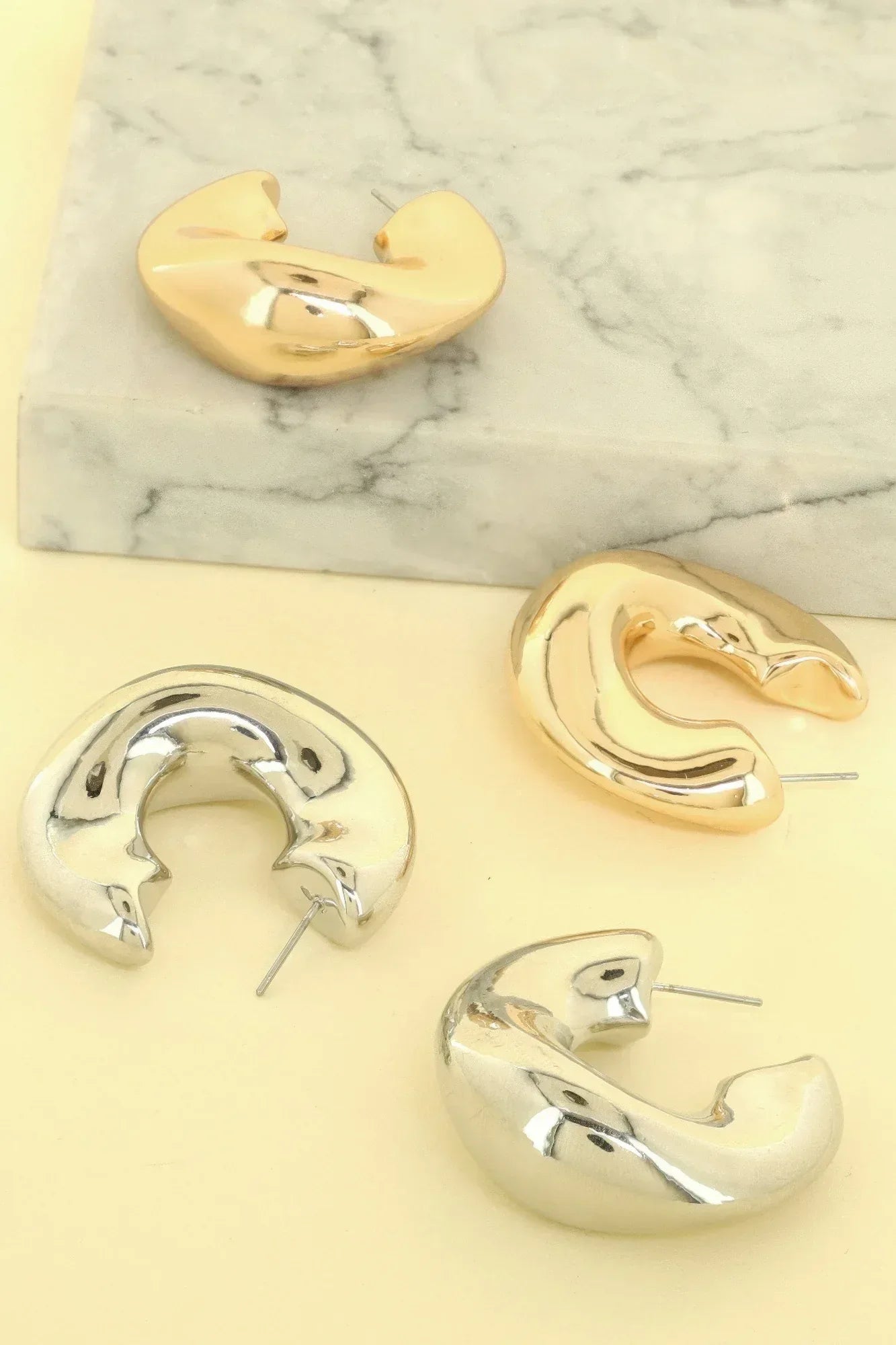 Polished Chunky Hoop Earrings | Mixtshop LLC