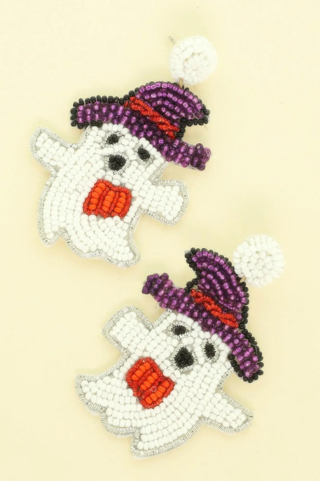 Halloween Bewitched Ghost Beaded Earrings | Mixtshop LLC Main image