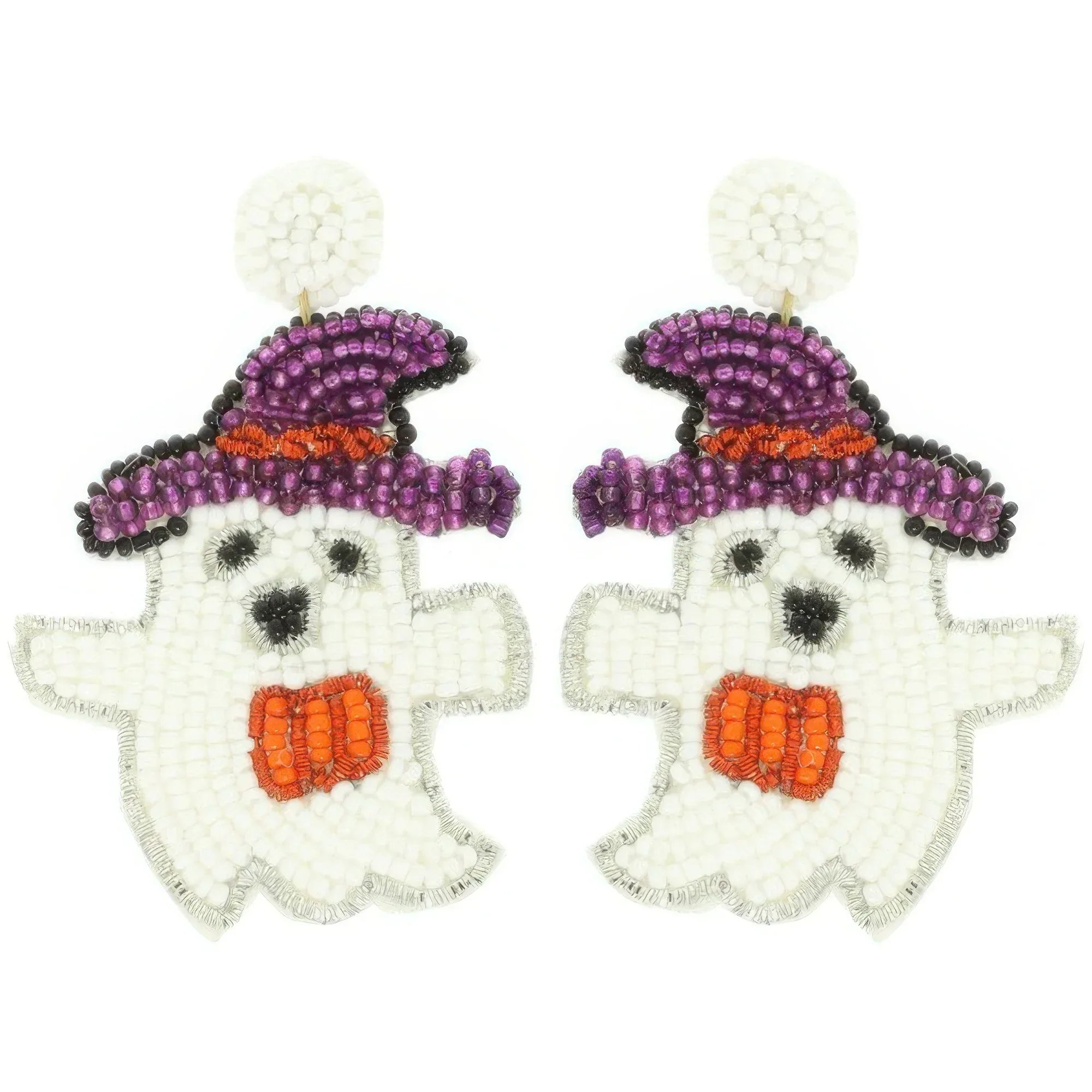 Halloween Bewitched Ghost Beaded Earrings | Mixtshop LLC