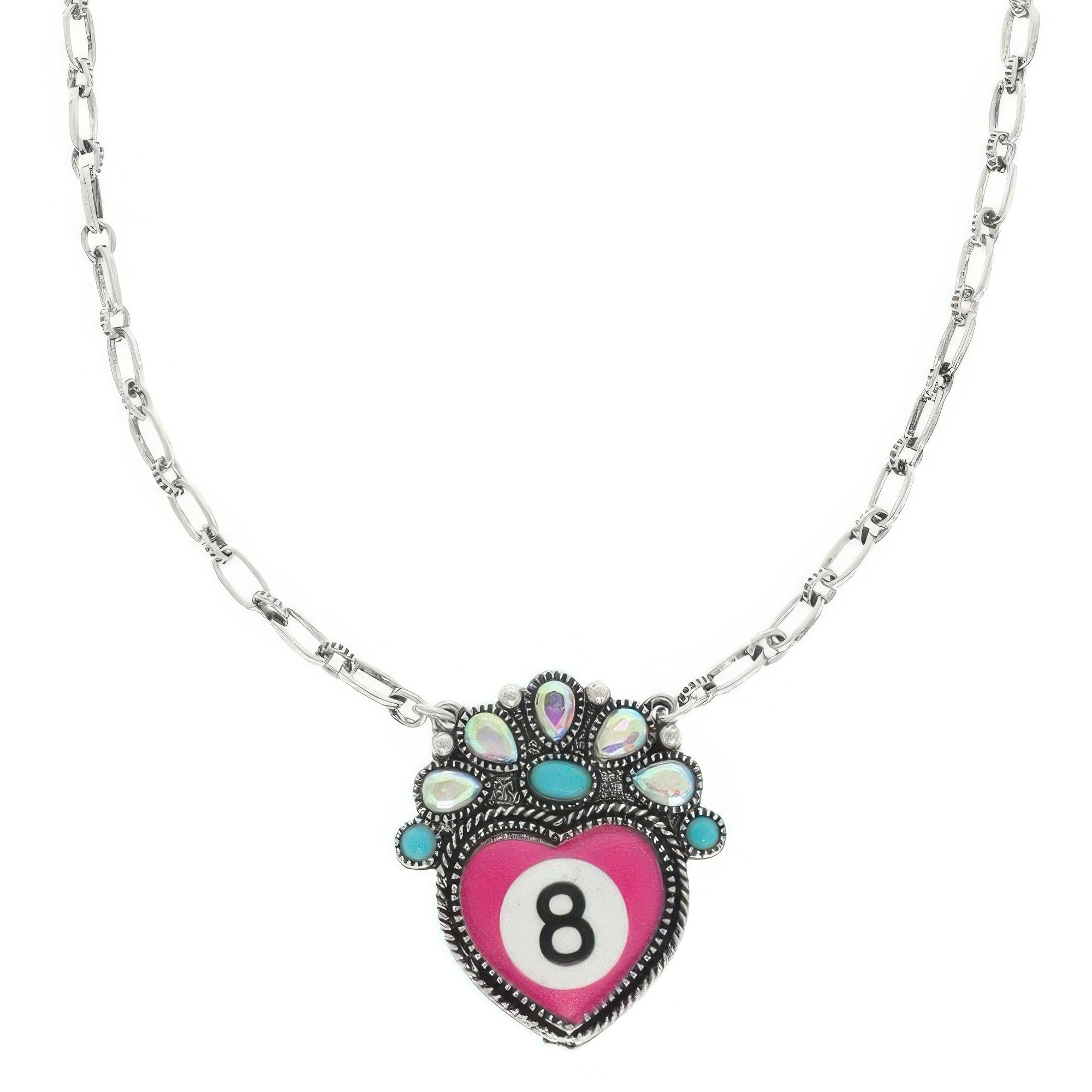 Western Eight Ball Pendant Necklace Secondary image