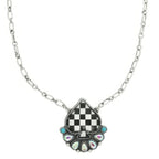 Western Checkered Spade Pendant Necklace | Mixtshop LLC