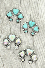 Western Hearted Squash Blossom Earrings | Mixtshop LLC