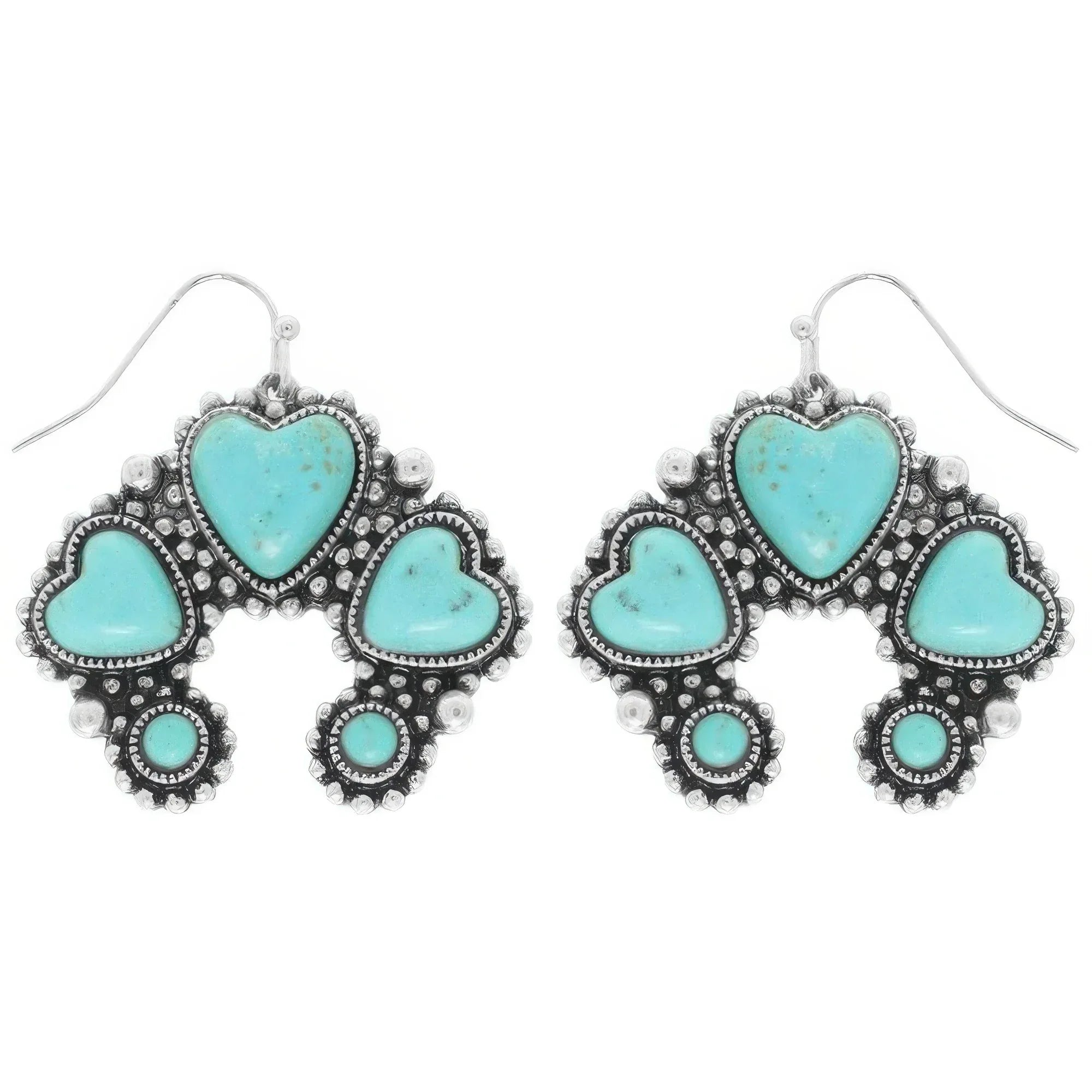 Western Hearted Squash Blossom Earrings | Mixtshop LLC