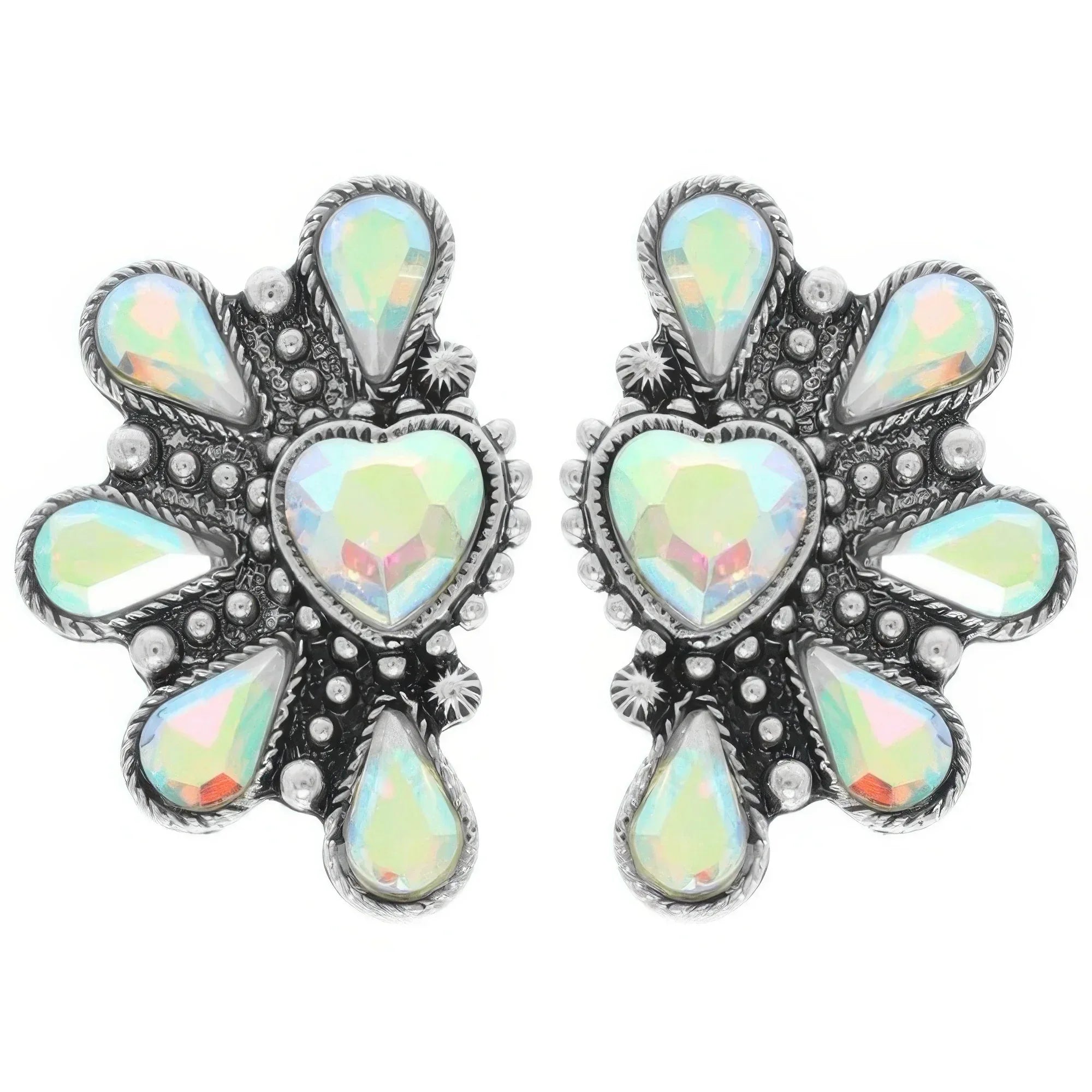 Western Hearted Concho Earrings | Mixtshop LLC