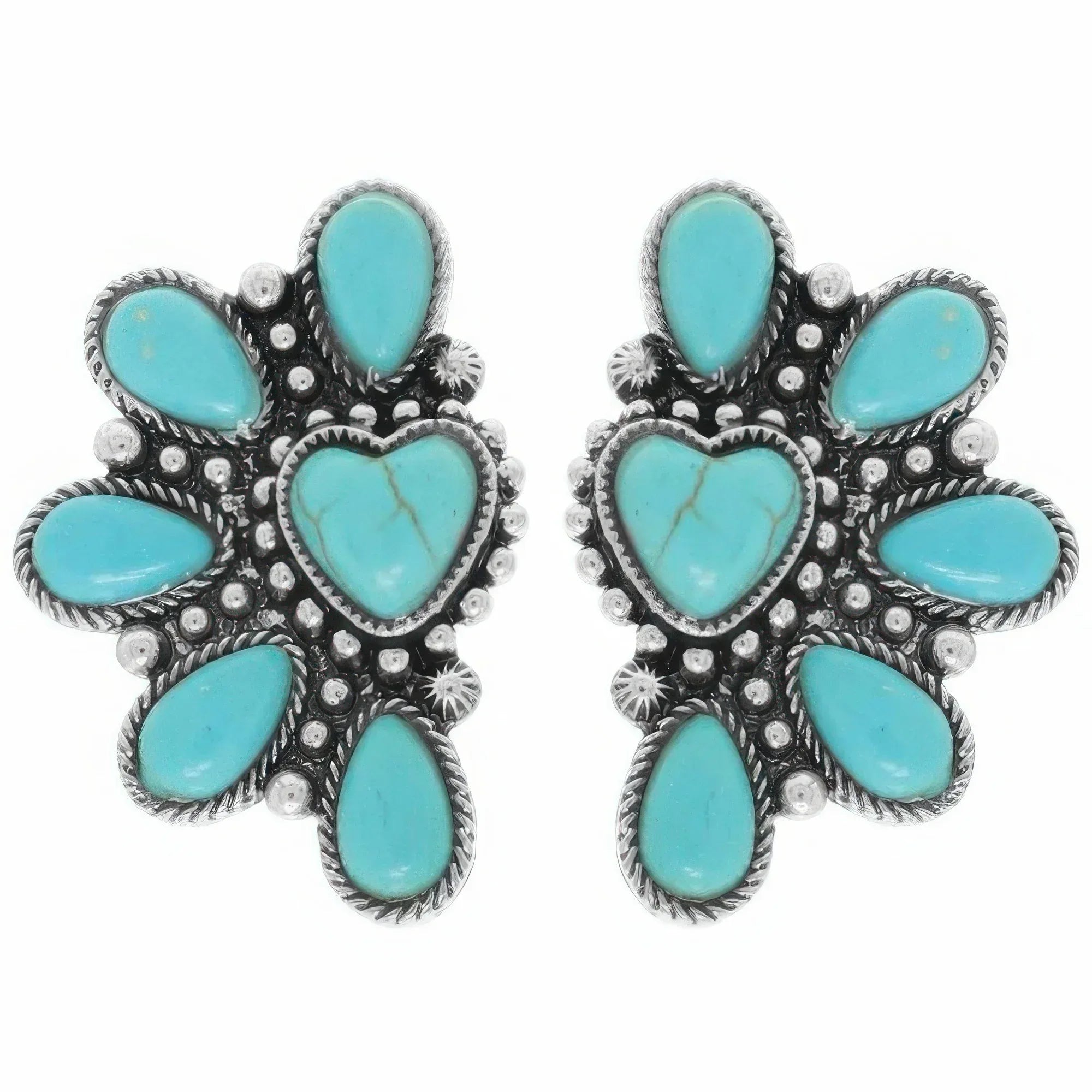 Western Hearted Concho Earrings | Mixtshop LLC