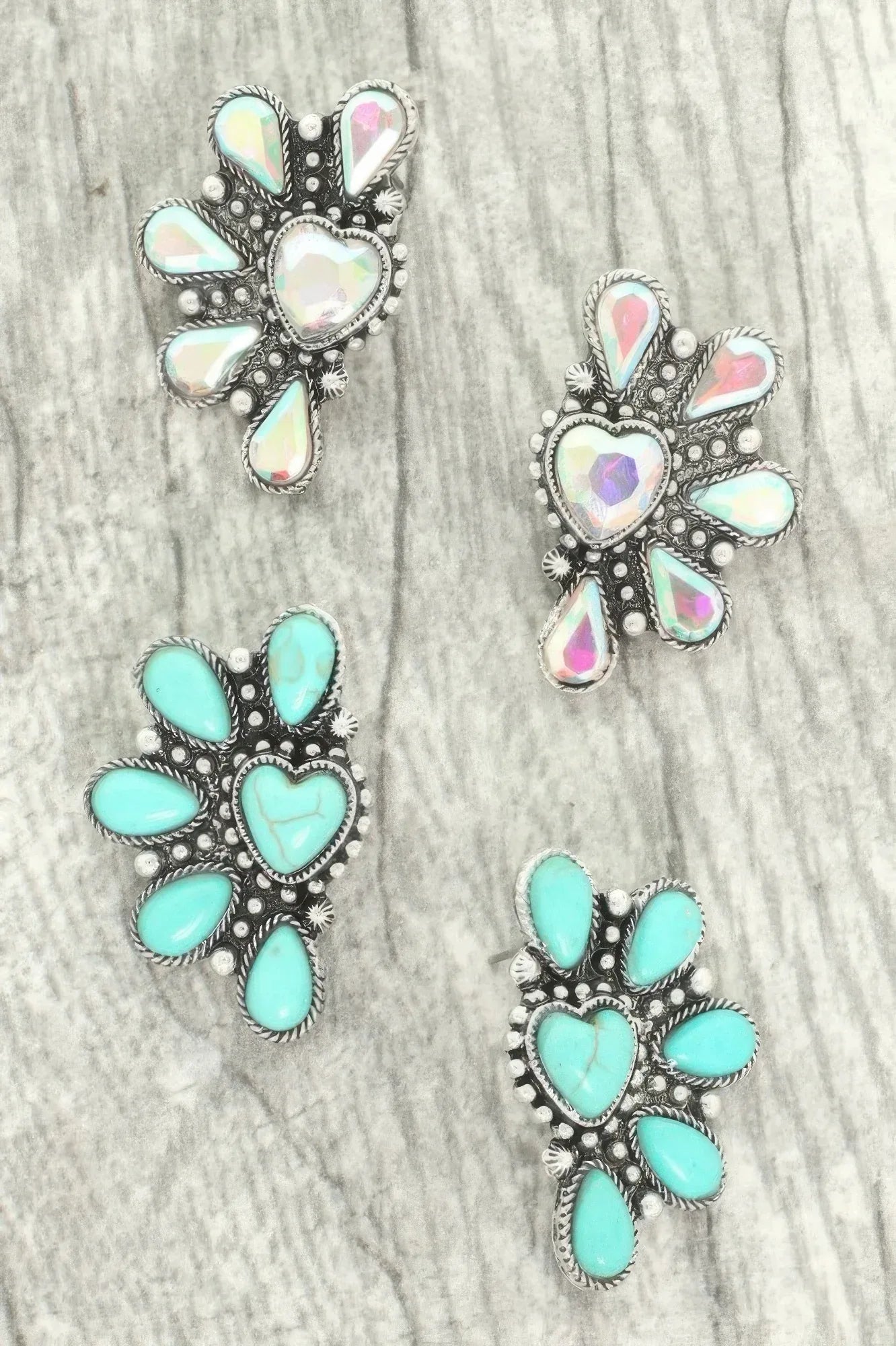 Western Hearted Concho Earrings | Mixtshop LLC
