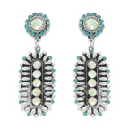 Western Jeweled Oval Concho Earrings | Mixtshop LLC