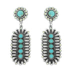 Western Jeweled Oval Concho Earrings | Mixtshop LLC