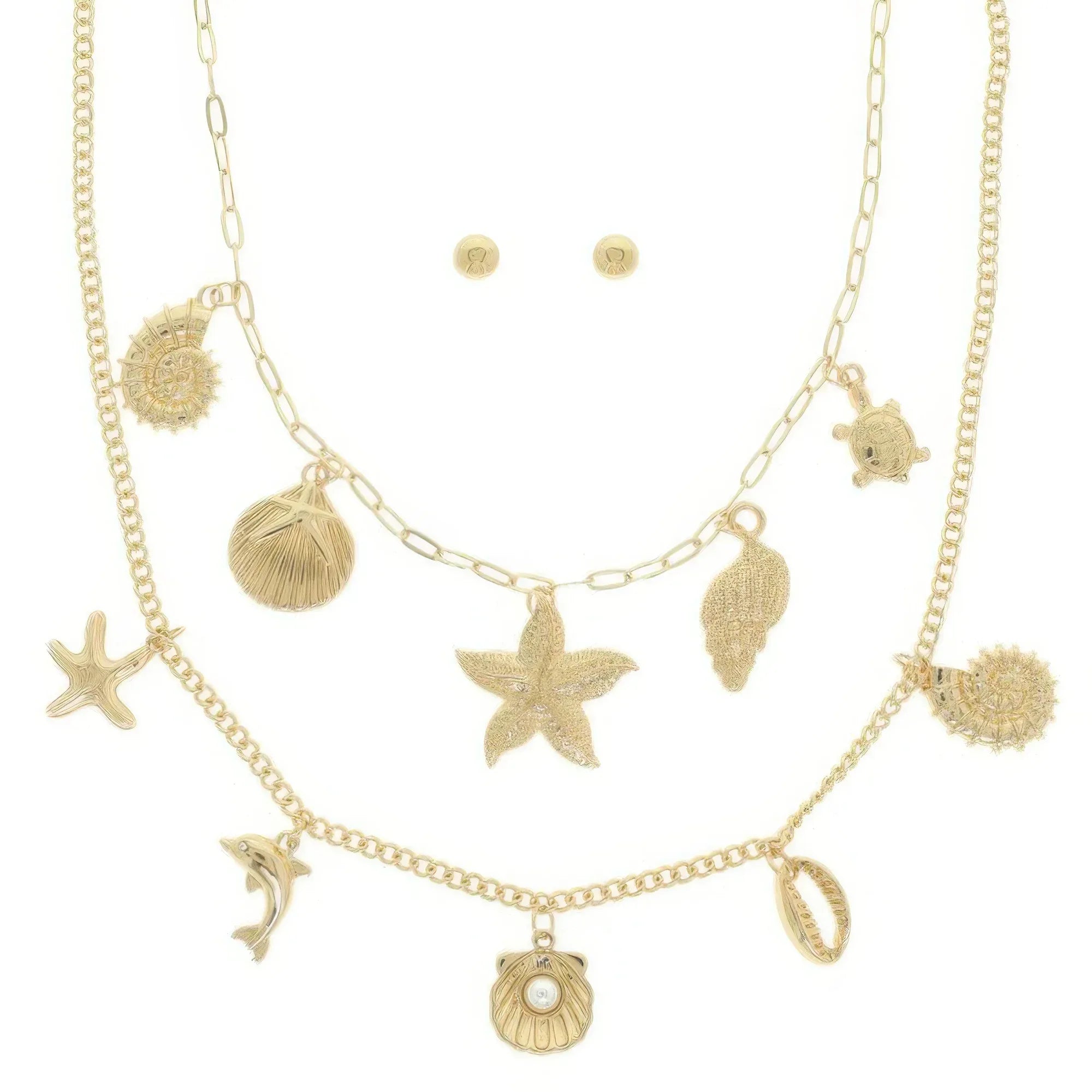 Sea Life Theme Charm Necklace Set | Mixtshop LLC