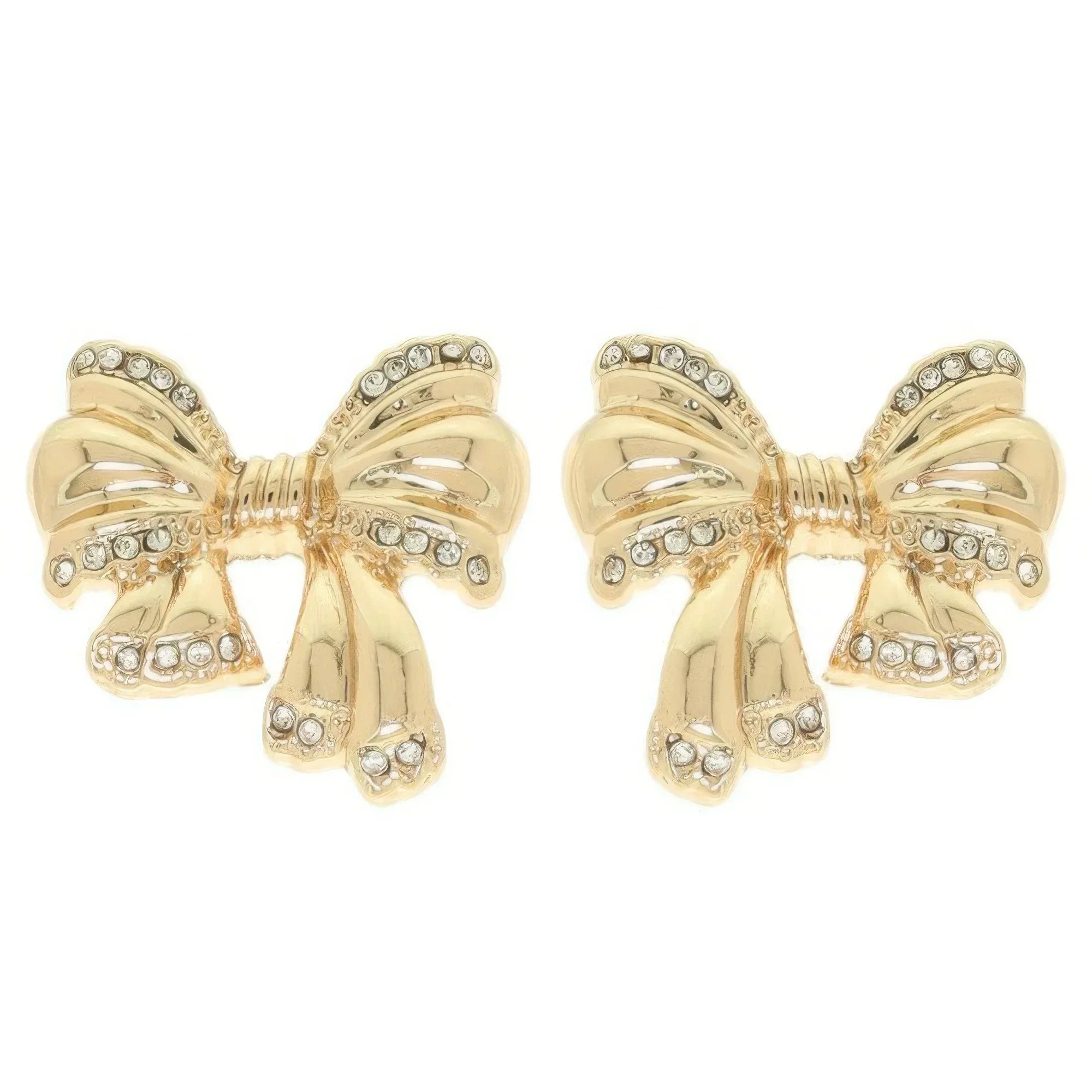 Polished Short Tail Bow Post Earrings | Mixtshop LLC