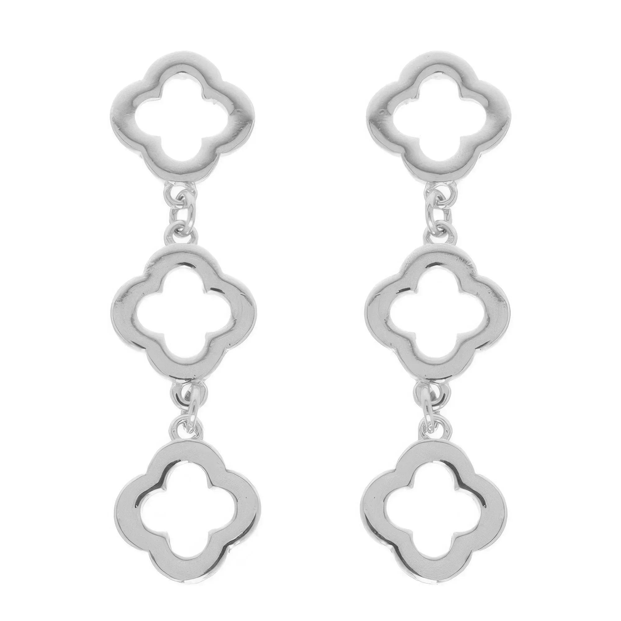 Polished Clover Linear Post Earrings | Mixtshop LLC Main image