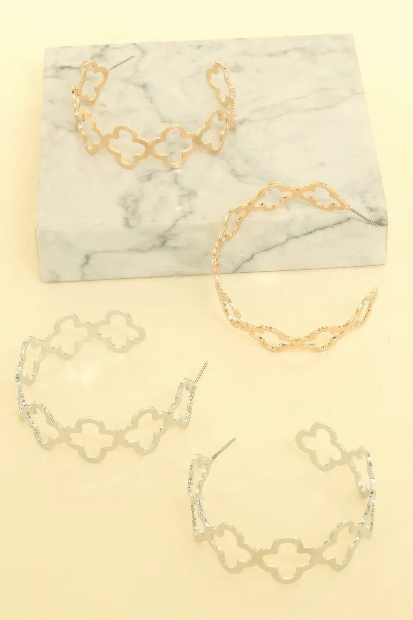 Clover Cutout Hoop Earrings | Mixtshop LLC Main image