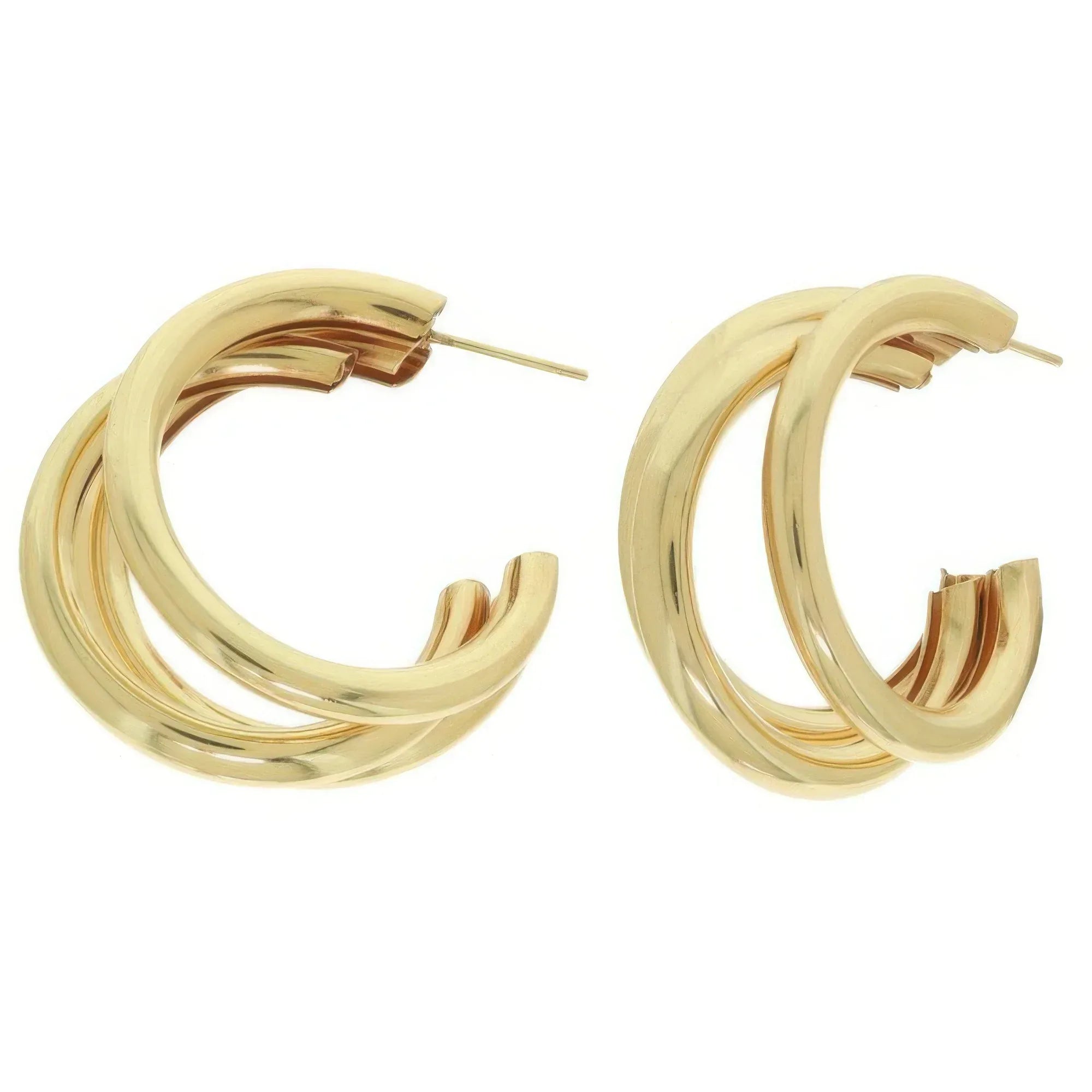 Polished Open Tube Hoop Earrings | Mixtshop LLC Main image