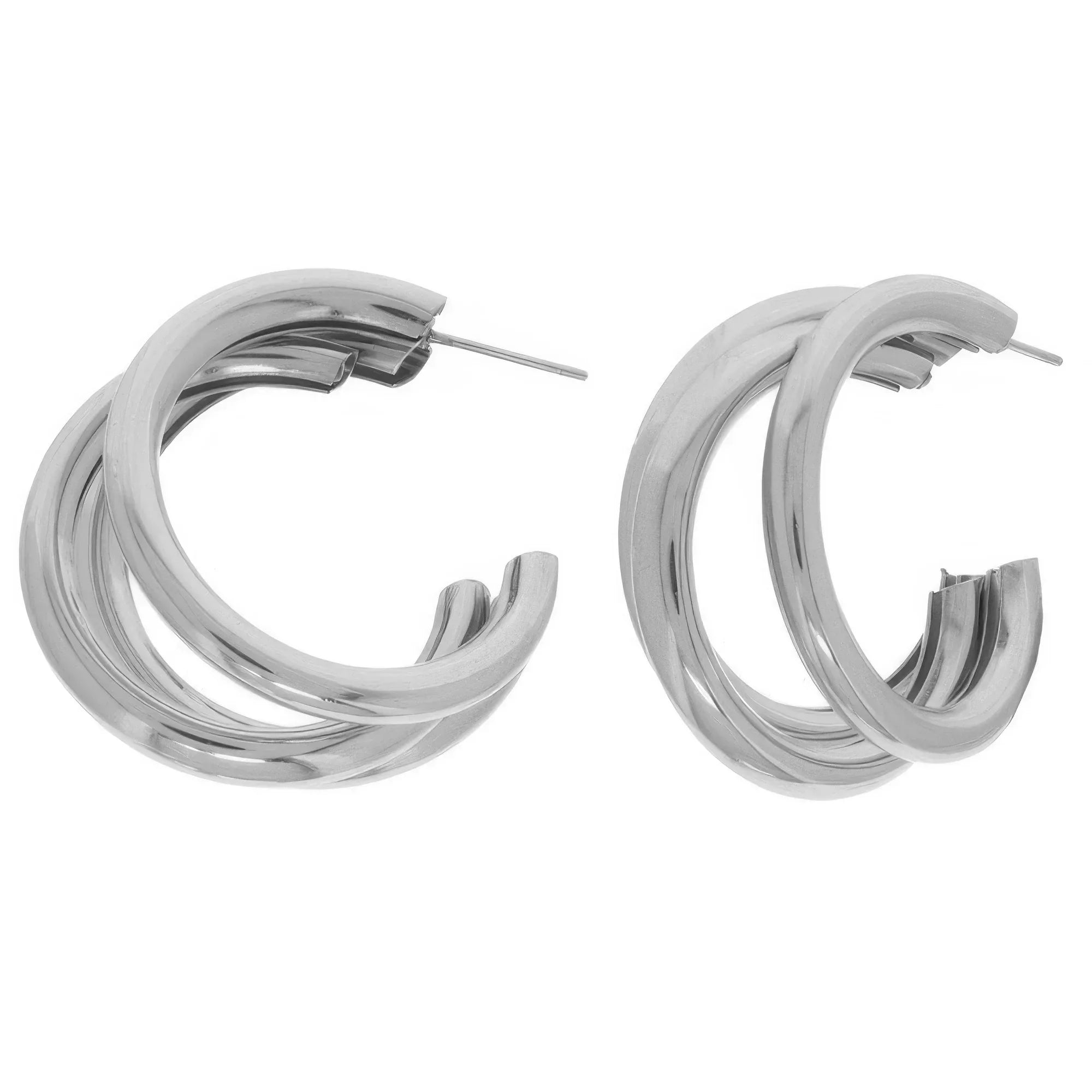Polished Open Tube Hoop Earrings | Mixtshop LLC