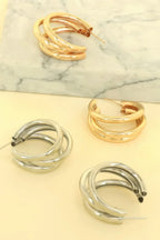 Polished Open Tube Hoop Earrings | Mixtshop LLC