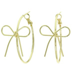 Polished Long Tail Bow Hoop Earrings | Mixtshop LLC