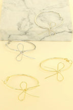 Polished Long Tail Bow Hoop Earrings | Mixtshop LLC