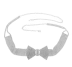 Rhinestone Pave Bowtie Motif Buckle Belt | Mixtshop LLC