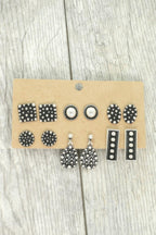 Western Theme Assorted 6 Pair Earring Set | Mixtshop LLC