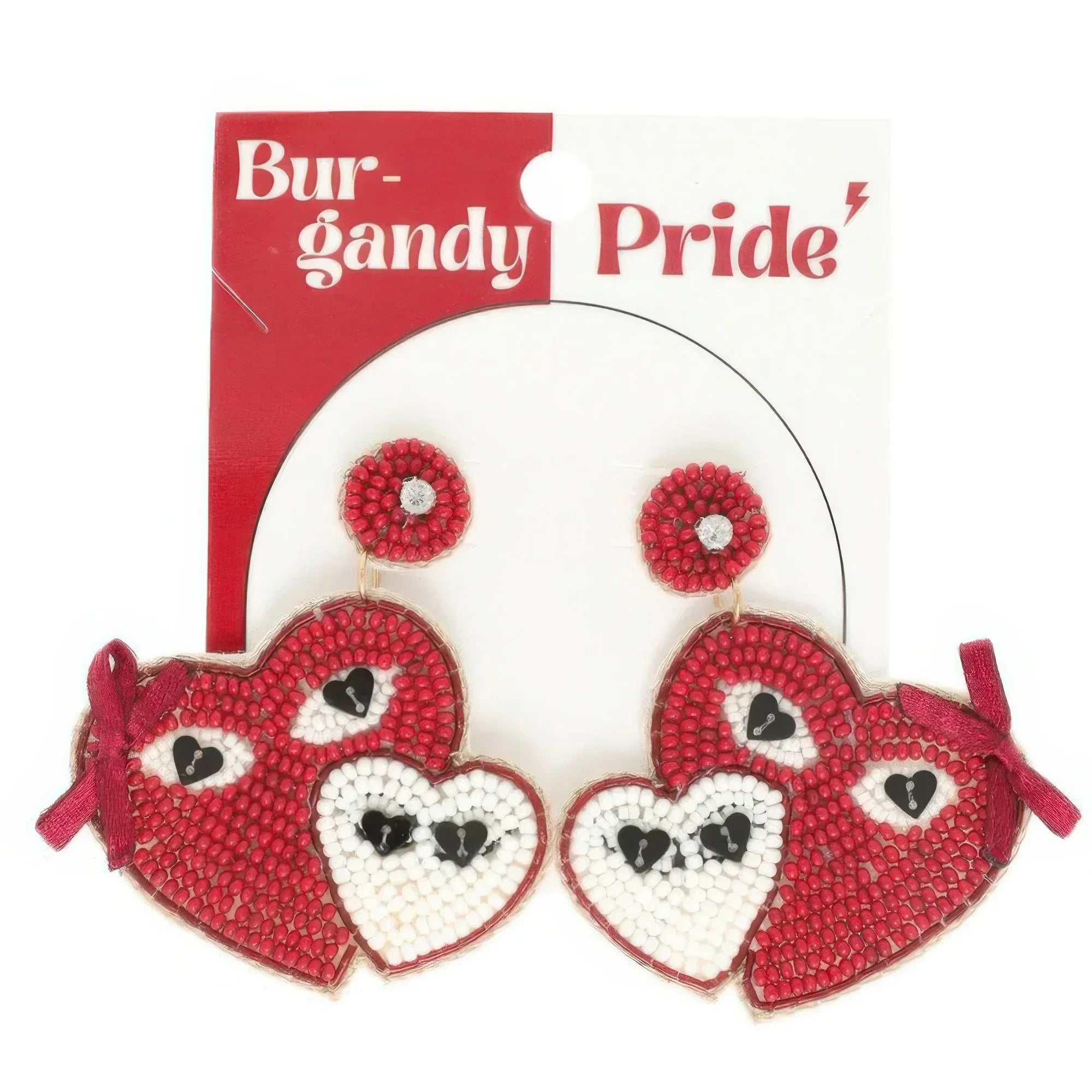 Gameday Football Heart Post Earrings Secondary image