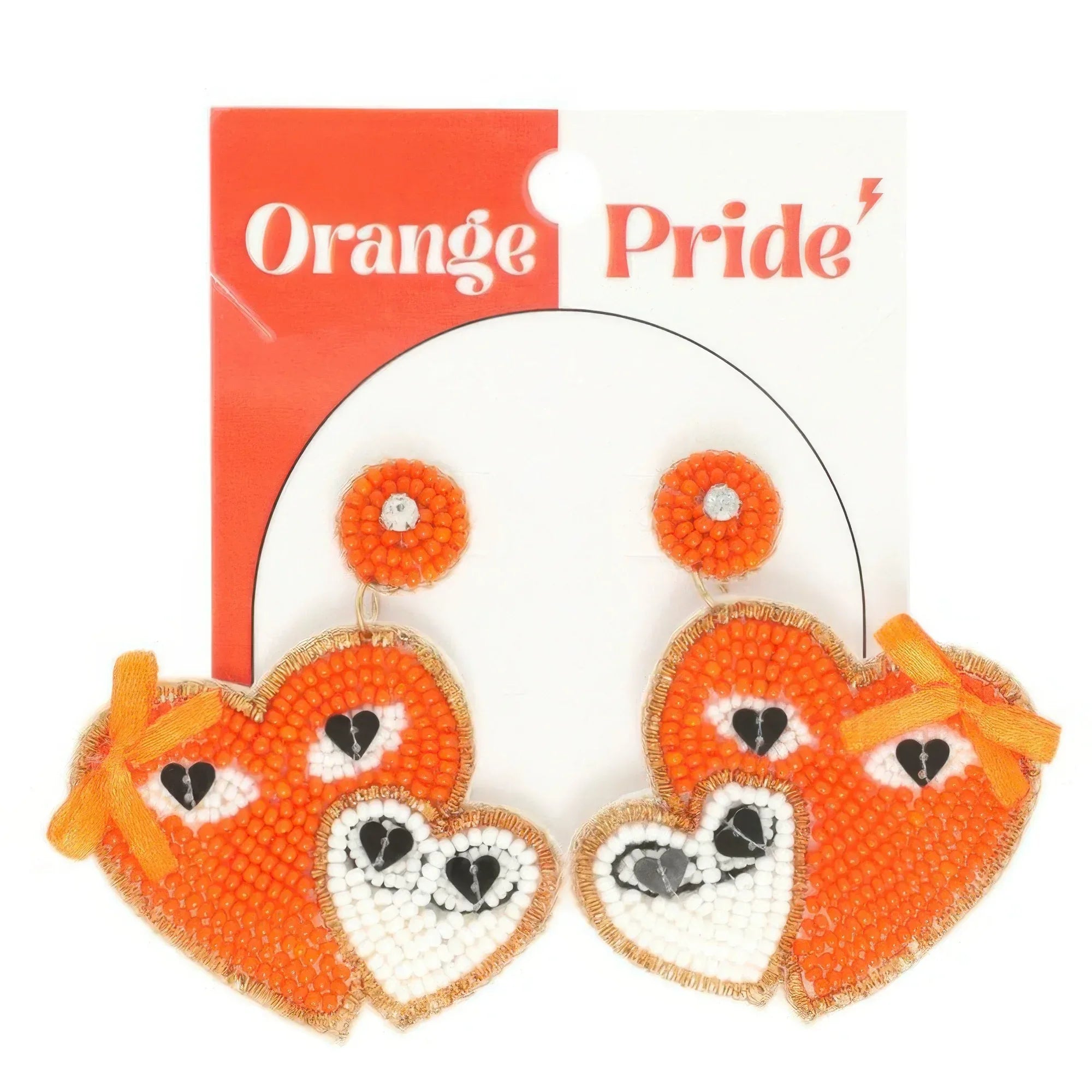 Gameday Football Heart Post Earrings | Mixtshop LLC