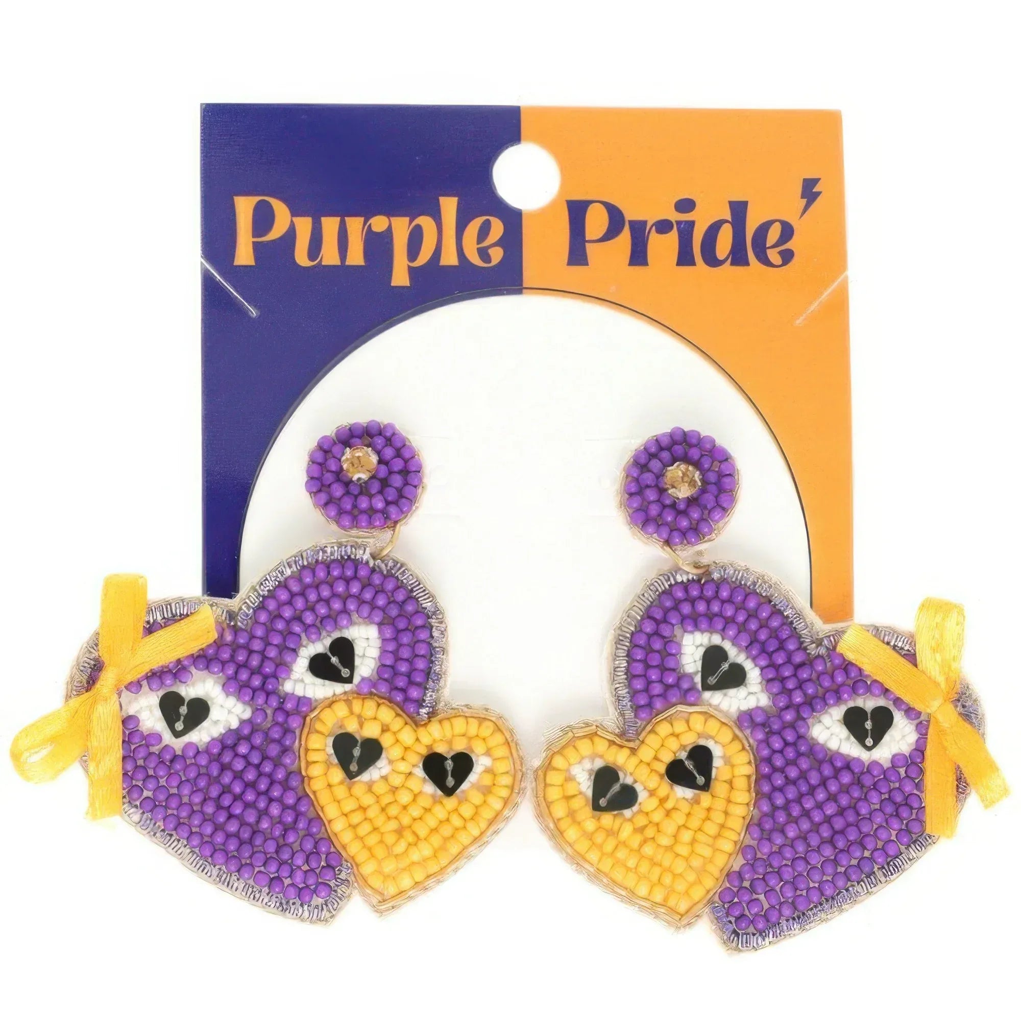 Gameday Football Heart Post Earrings | Mixtshop LLC