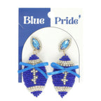 Gameday Football With Bow Post Earrings | Mixtshop LLC