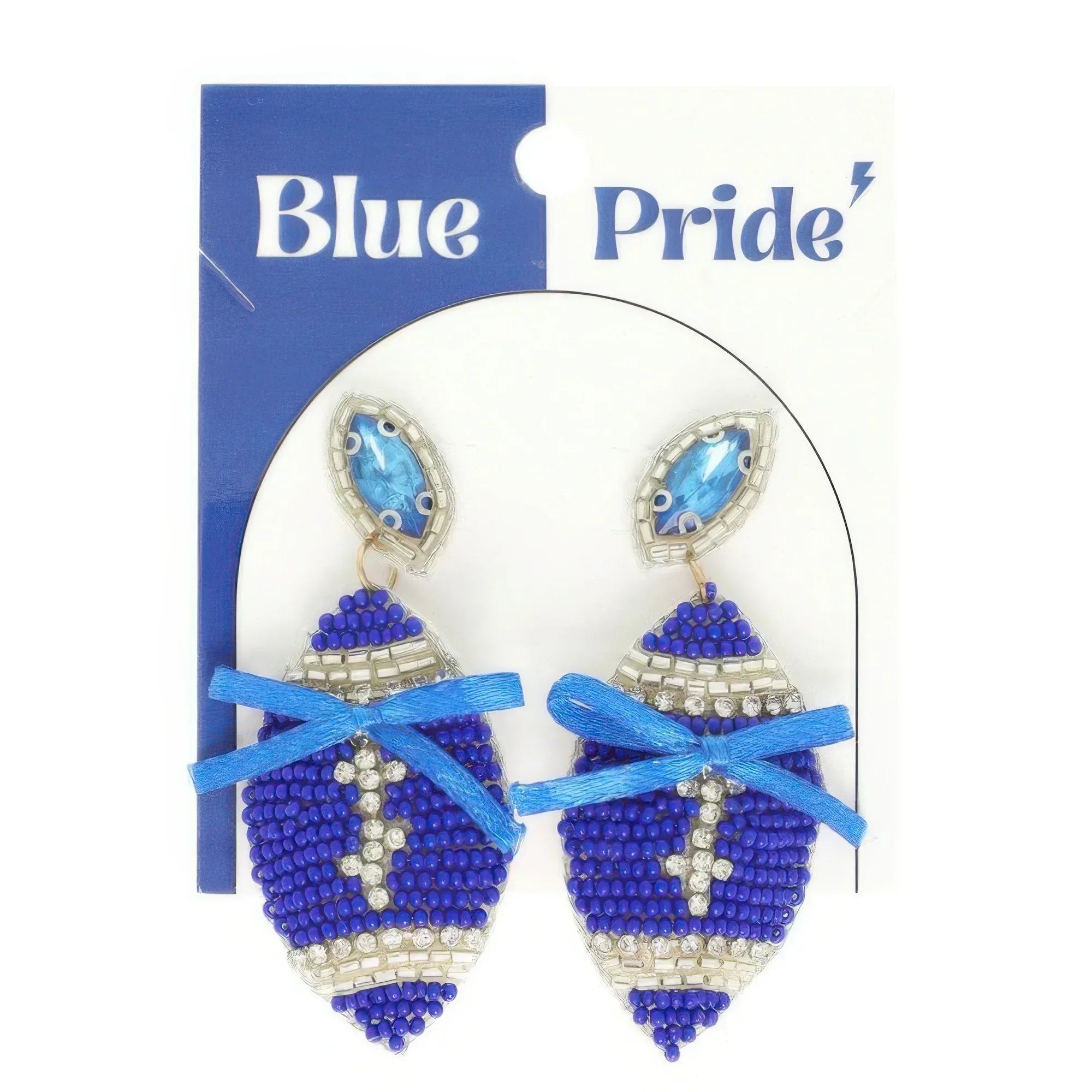 Gameday Football With Bow Post Earrings | Mixtshop LLC