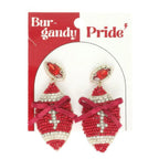 Gameday Football With Bow Post Earrings | Mixtshop LLC