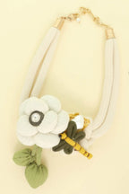 Handmade Fabric Flower Necklace | Mixtshop LLC