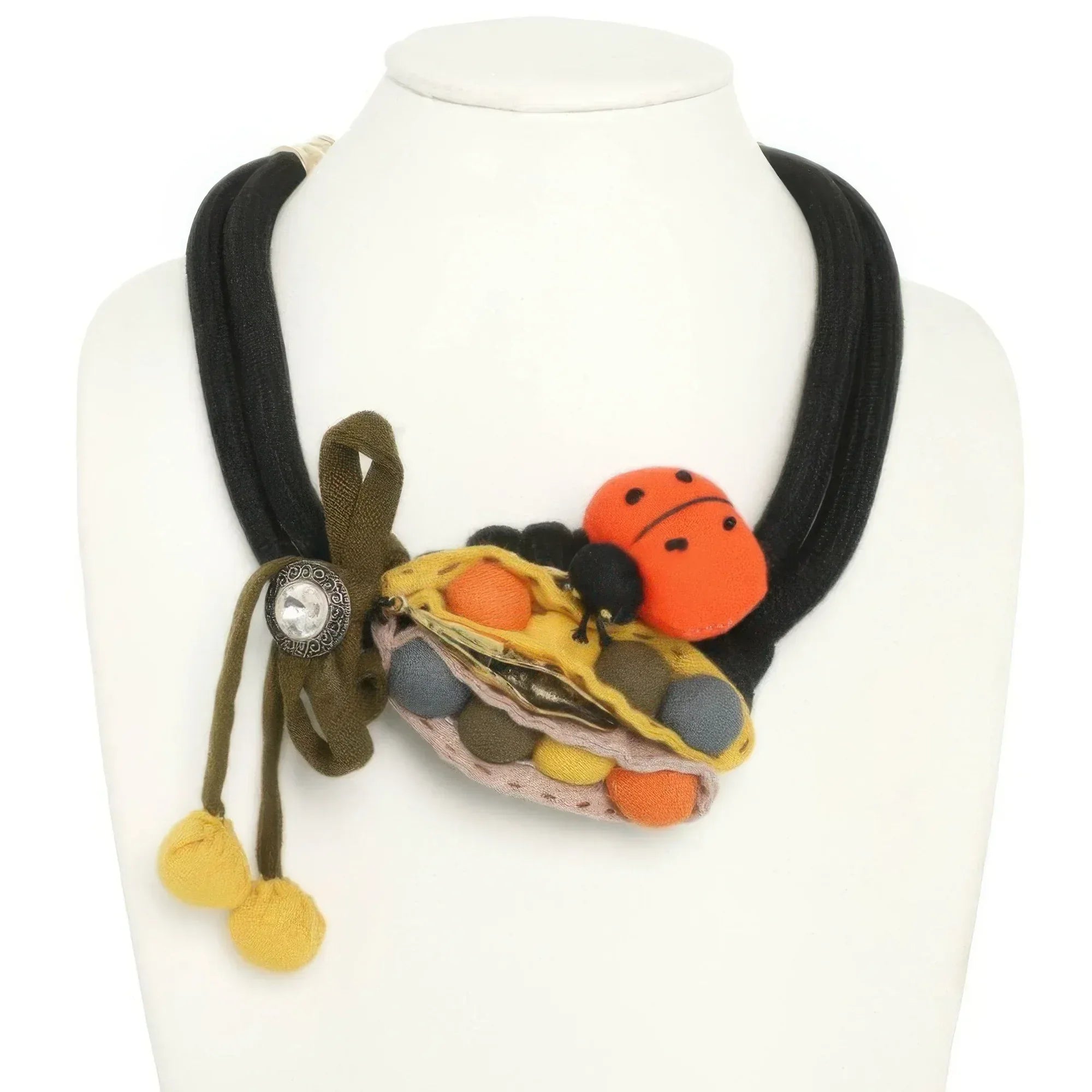 Handmade Fabric Ladybug Necklace Secondary image