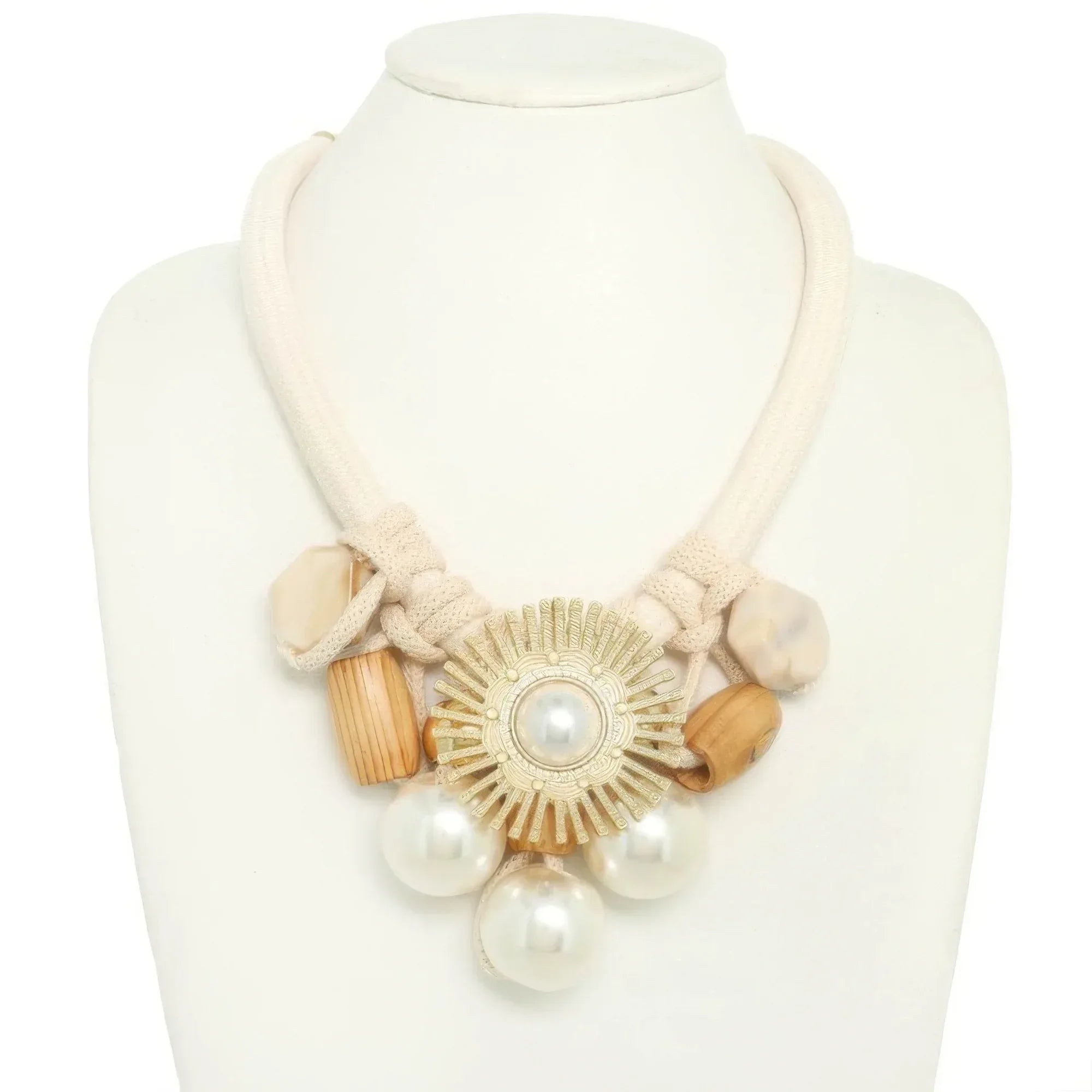 Handmade Fabric Flower Necklace Secondary image