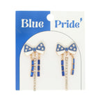 Game Day Starred Bow Fringe Earrings | Mixtshop LLC